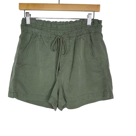 New LOFT XSmall XS Olive Green Emory Shorts Lyocell Drawstring Waist Pockets - Picture 1 of 8